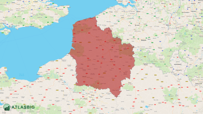 Karte von Nordfrankreich Thumbnail