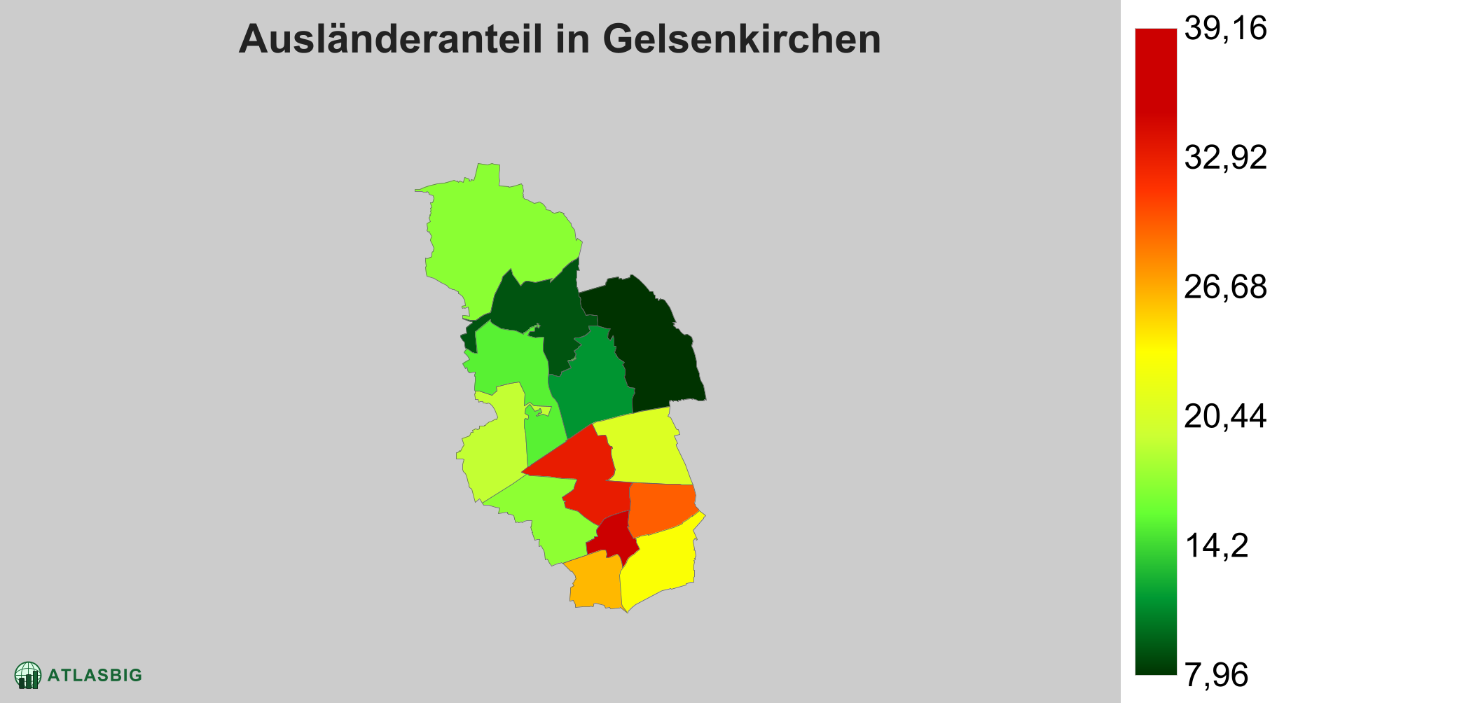 Ausländeranteil in Gelsenkirchen: Wo die meisten Ausländer leben