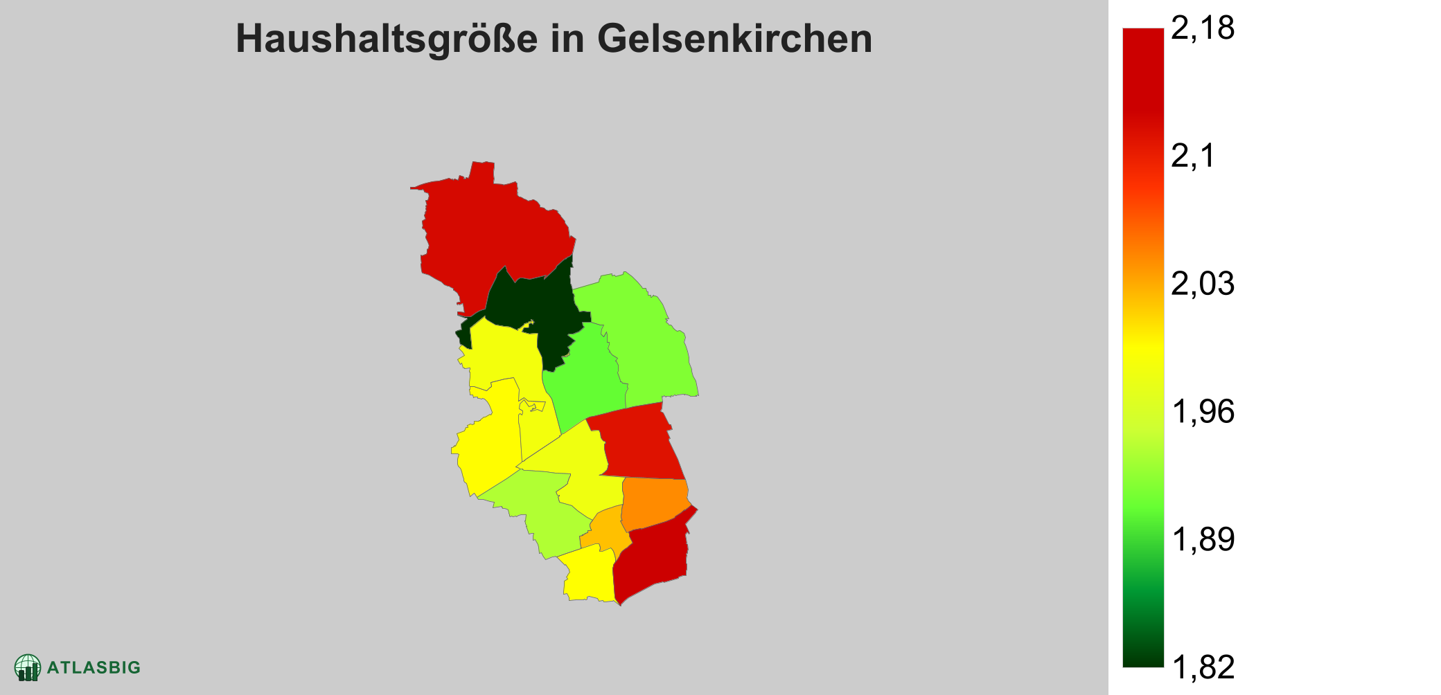 Durchschnittliche Haushaltsgröße in Gelsenkirchen