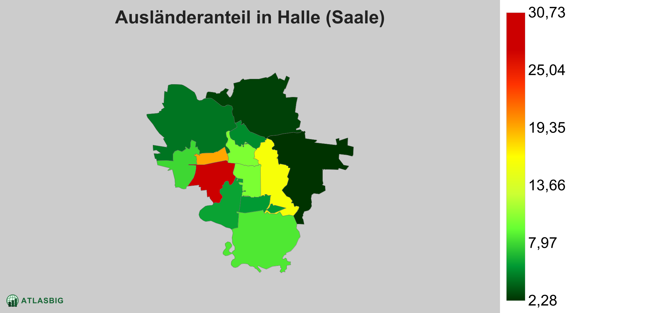 Ausländeranteil in Halle (Saale): Wo die meisten Ausländer leben