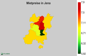 Mietpreise in Jena nach Postleitzahl Thumbnail