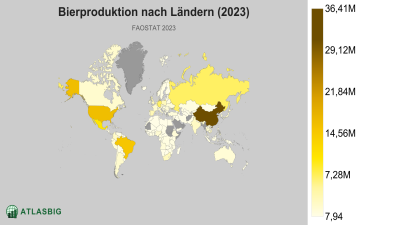 Bierproduktion nach Ländern (2023) Thumbnail