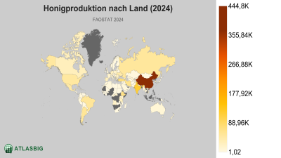 Honigproduktion nach Land 2026 Thumbnail