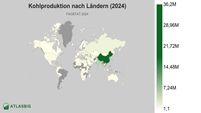 Kohlproduktion nach Ländern (2024) Thumbnail
