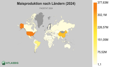 Maisproduktion nach Ländern (2024) Thumbnail
