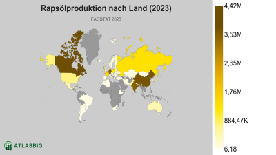 Rapsölproduktion nach Land (2023) Thumbnail