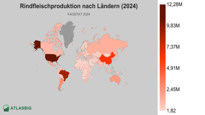 Rindfleischproduktion nach Ländern 2026 Thumbnail