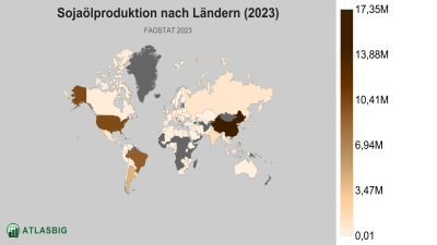 Sojaölproduktion nach Ländern (2023) Thumbnail