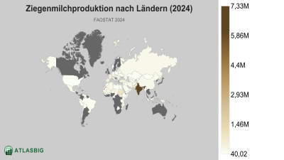Ziegenmilchproduktion nach Ländern (2024) Thumbnail