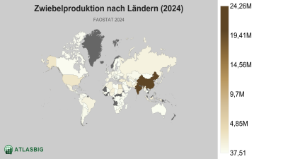 Zwiebelproduktion nach Ländern (2024) Thumbnail
