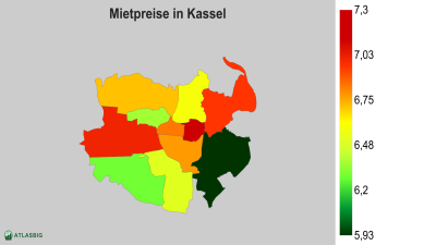 Mietpreise in Kassel nach Postleitzahl Thumbnail