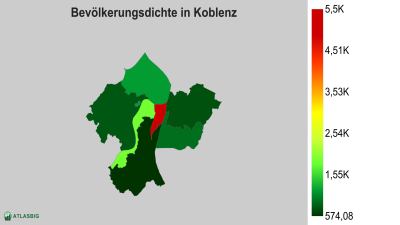 Bevölkerungsdichte in Koblenz nach Postleitzahl Thumbnail