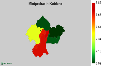 Mietpreise in Koblenz nach Postleitzahl Thumbnail