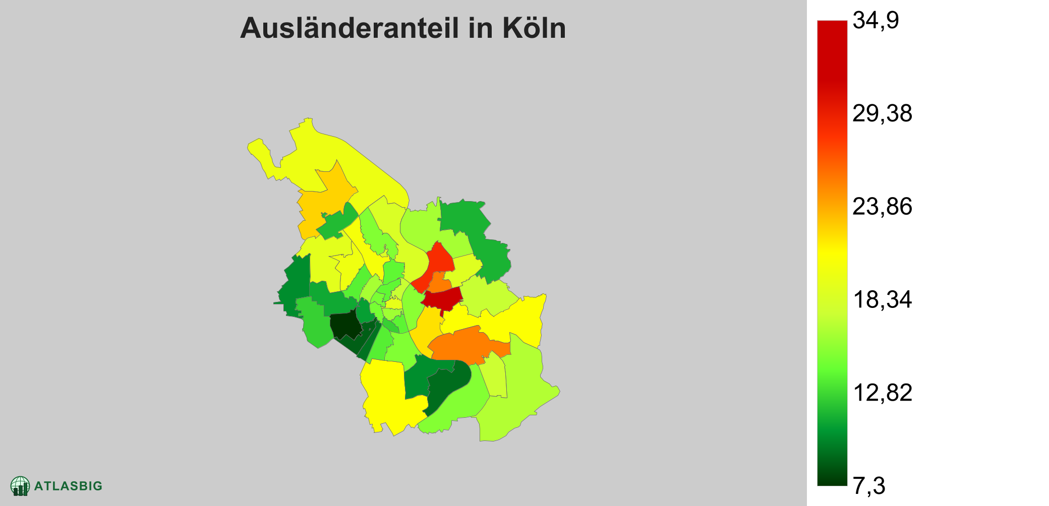 Ausländeranteil in Köln: Wo die meisten Ausländer leben