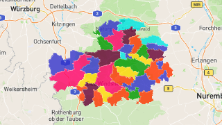 Postleitzahlen in Landkreis Neustadt an der Aisch-Bad Windsheim Thumbnail