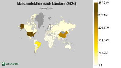 Maisproduktion nach Ländern 2026