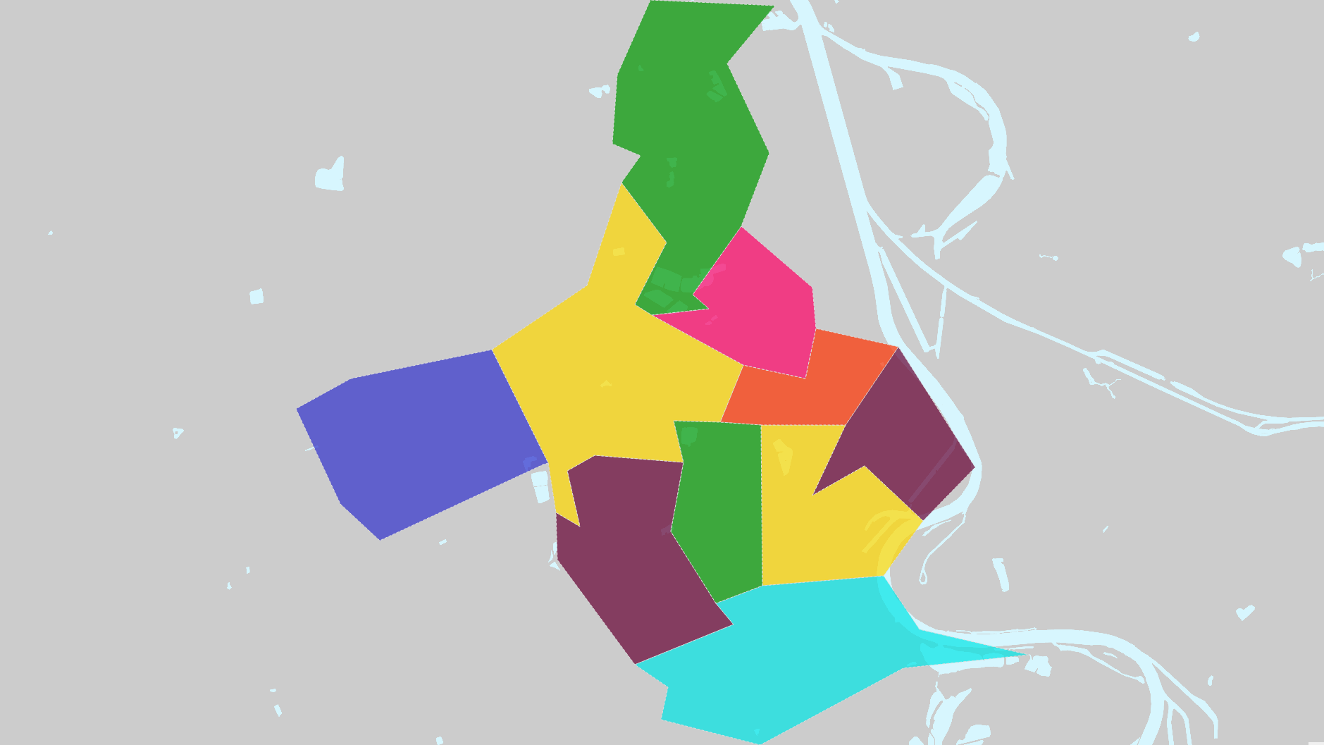 Ludwigshafen am Rhein Stadtbezirke Karte