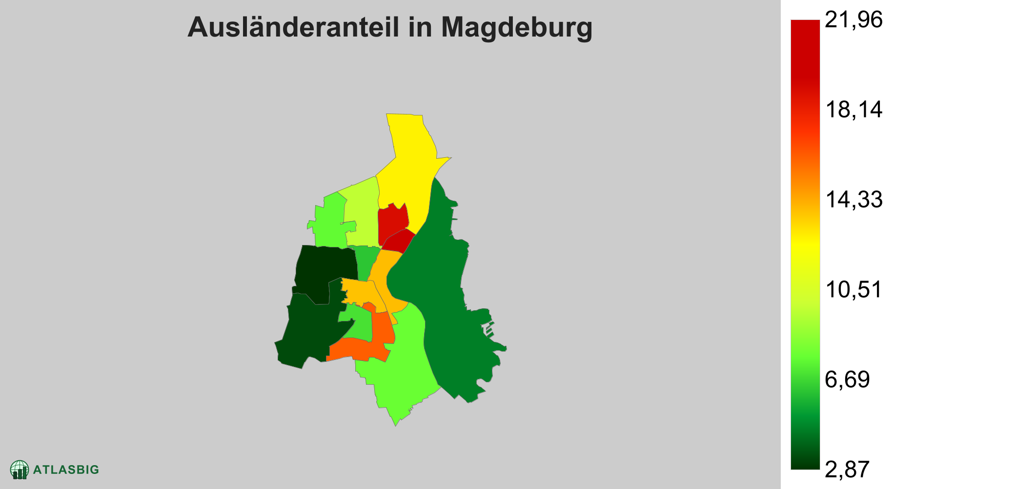 Ausländeranteil in Magdeburg: Wo die meisten Ausländer leben