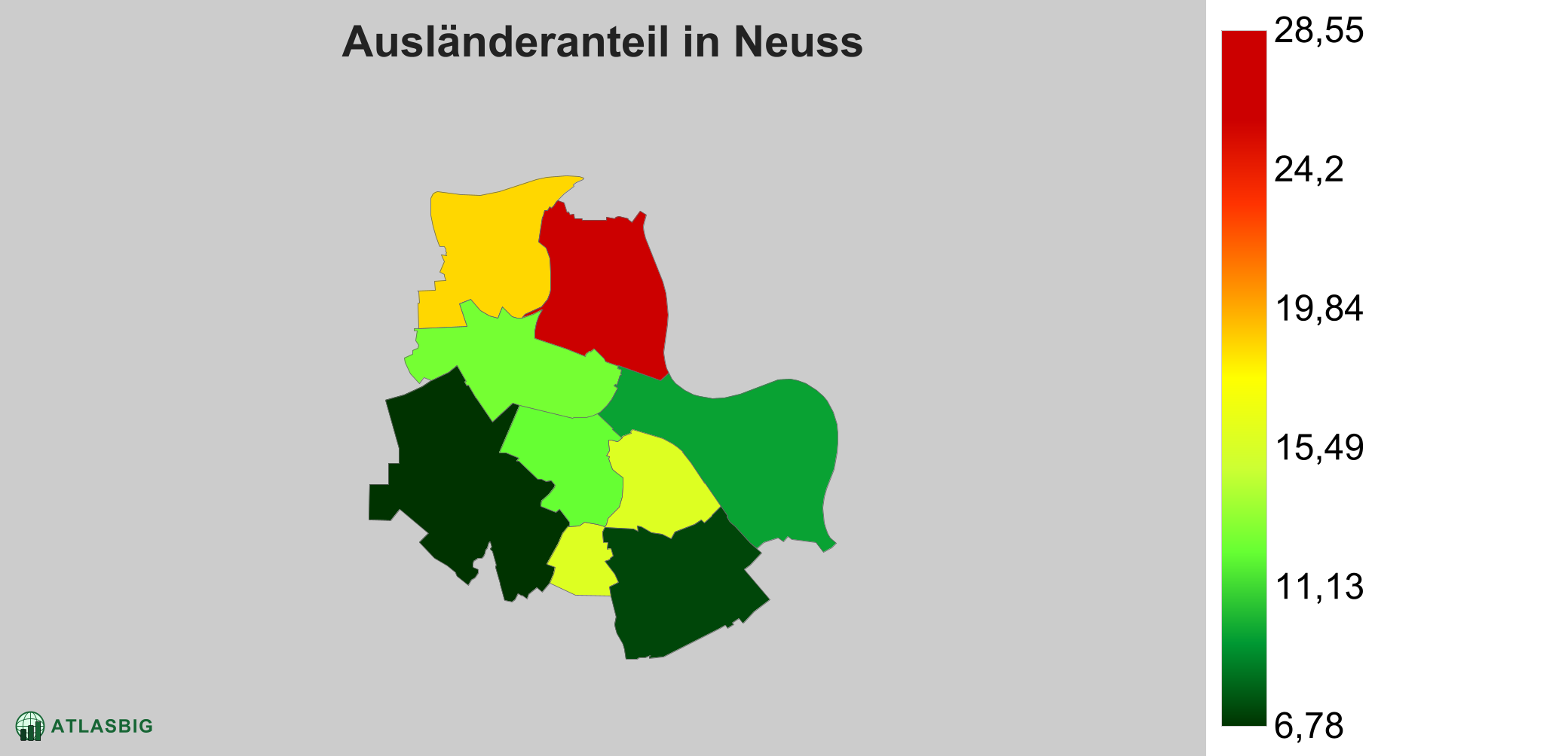 Ausländeranteil in Neuss: Wo die meisten Ausländer leben