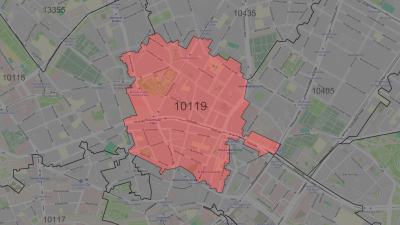 10119 mit angrenzenden Postleitzahlen Thumbnail