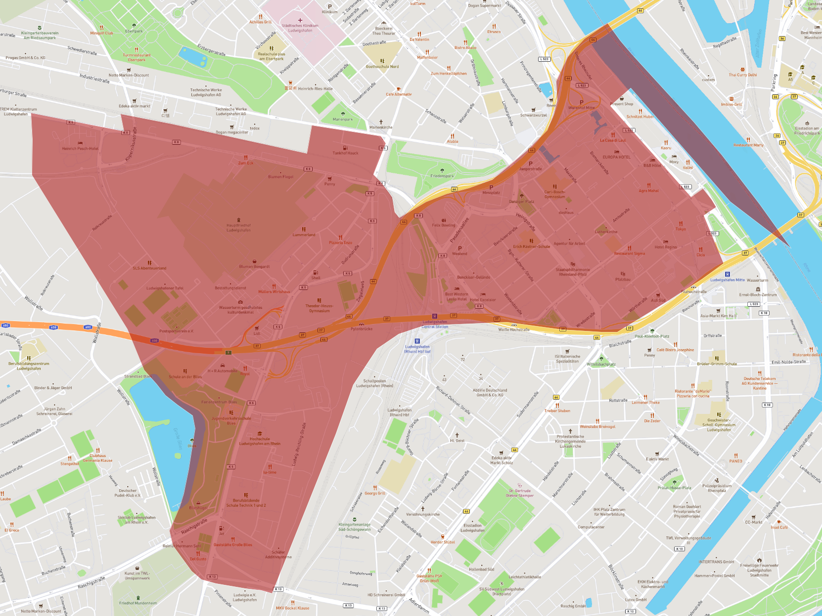 Postleitzahl Von Ludwigshafen Am Rhein