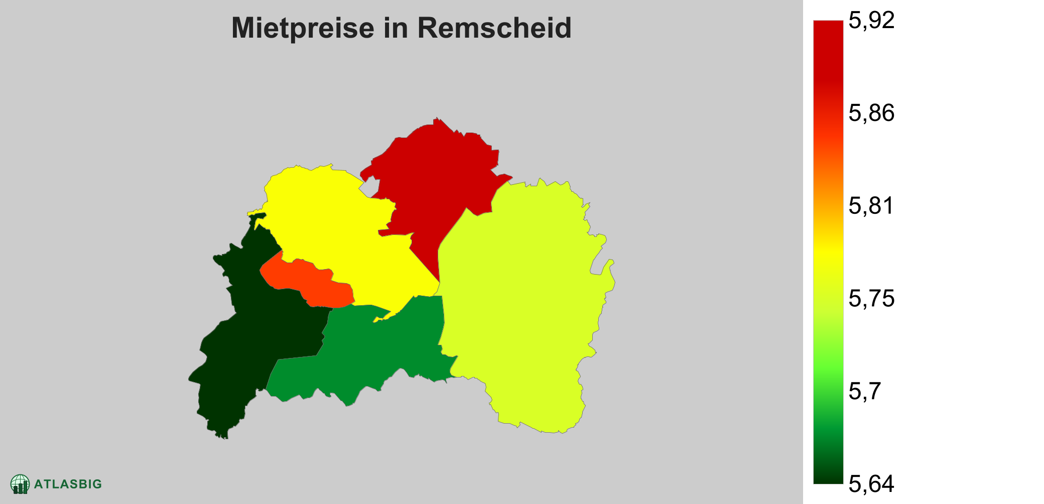 Mietpreise in Remscheid: Durchschnittliche Kaltmiete pro m²