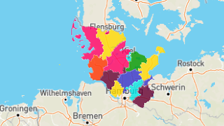 Landkreise und Kreisfreie Städte in Schleswig-Holstein Thumbnail