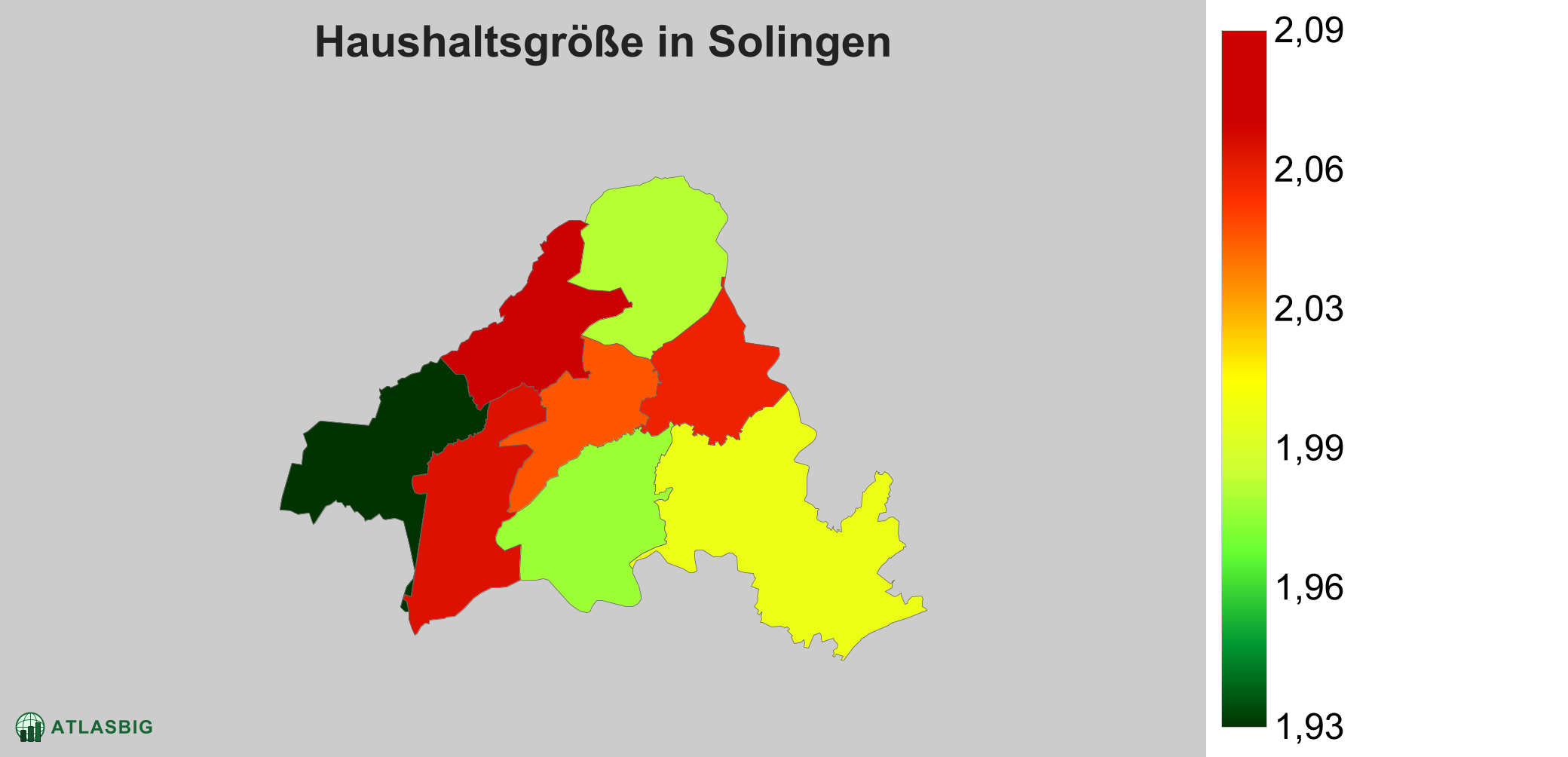 Durchschnittliche Haushaltsgröße in Solingen