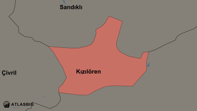 Karte von Kızılören und den Nachbarkreisen Thumbnail