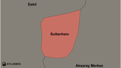 Karte von Sultanhanı und den Nachbarkreisen Thumbnail