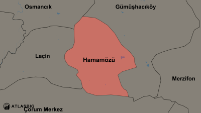 Karte von Hamamözü und den Nachbarkreisen Thumbnail