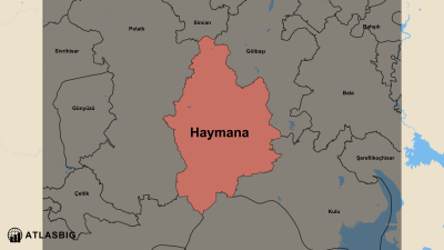 Karte von Haymana und den Nachbarkreisen Thumbnail
