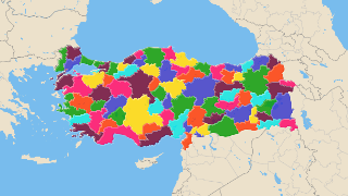 Liste und Karte der türkischen Provinzen Thumbnail