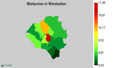 Mietpreise in Wiesbaden nach Postleitzahl Thumbnail
