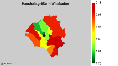 Haushaltsgröße in Wiesbaden nach Postleitzahl Thumbnail
