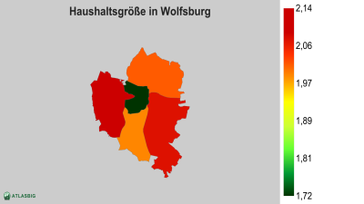 Haushaltsgröße in Wolfsburg nach Postleitzahl Thumbnail
